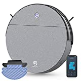 OKP Robot Aspirador, 2200Pa Robot Aspirador Potente Succión, 150 Minutos Control de Autocarga con WiFi / App / Alexa, Ideal para Mascotas Pelo Alfombra Piso Duo, K4